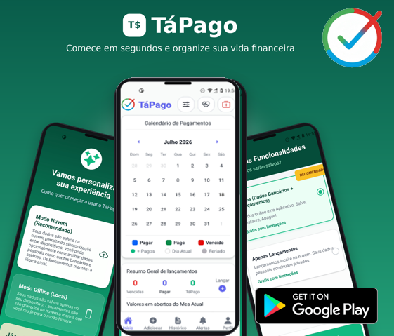 TáPago Gestão Financeira